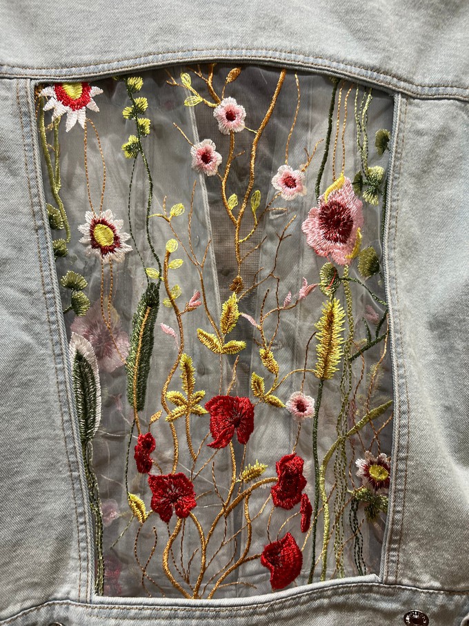 Upcycled Laced Denim Jacket from MPIRA Upcycled Laced Denim Jacket from MPIRA