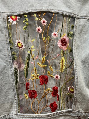 Upcycled Laced Denim Jacket from MPIRA Upcycled Laced Denim Jacket from MPIRA