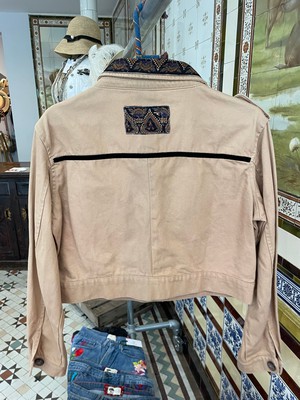 Upcycled Denim Jacket Beige from MPIRA