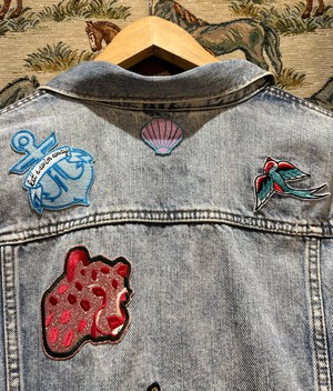 Upcycled Denim Jacket With Badges from MPIRA Upcycled Denim Jacket With Badges from MPIRA