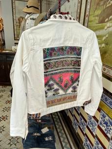Upcycled White Denim Jacket via MPIRA