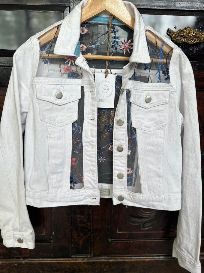 Upcycled Lace Denim Jacket from MPIRA