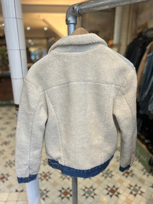 Fur Fleece Upcycled Levi Denim Jacket from MPIRA