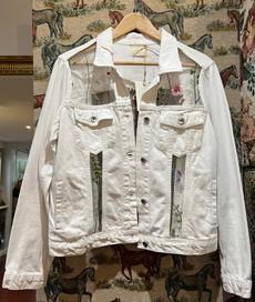 Upcycled White Denim Laced Jacket via MPIRA