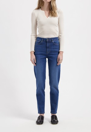 Mams High Tapered - Stone Indigo from Mud Jeans