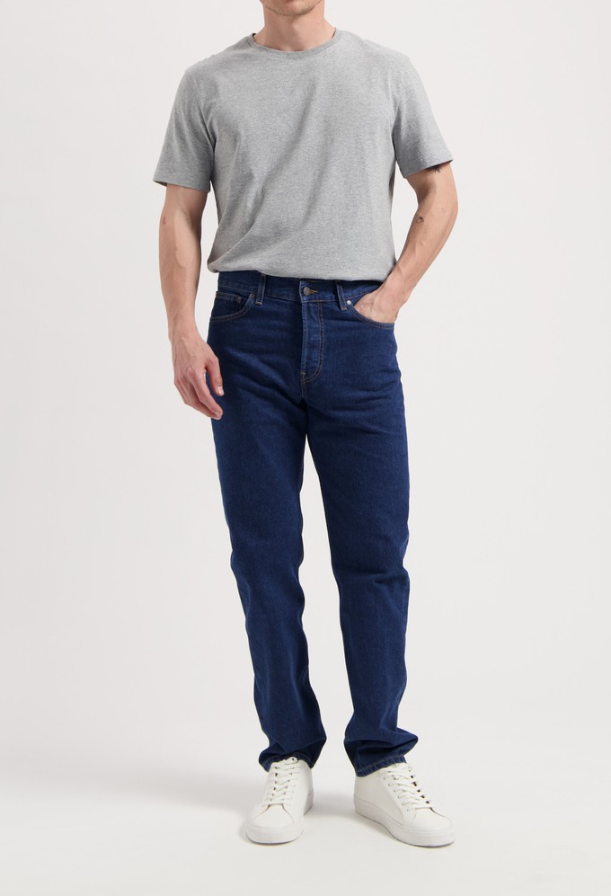 John Mid Straight - Stone Indigo from Mud Jeans