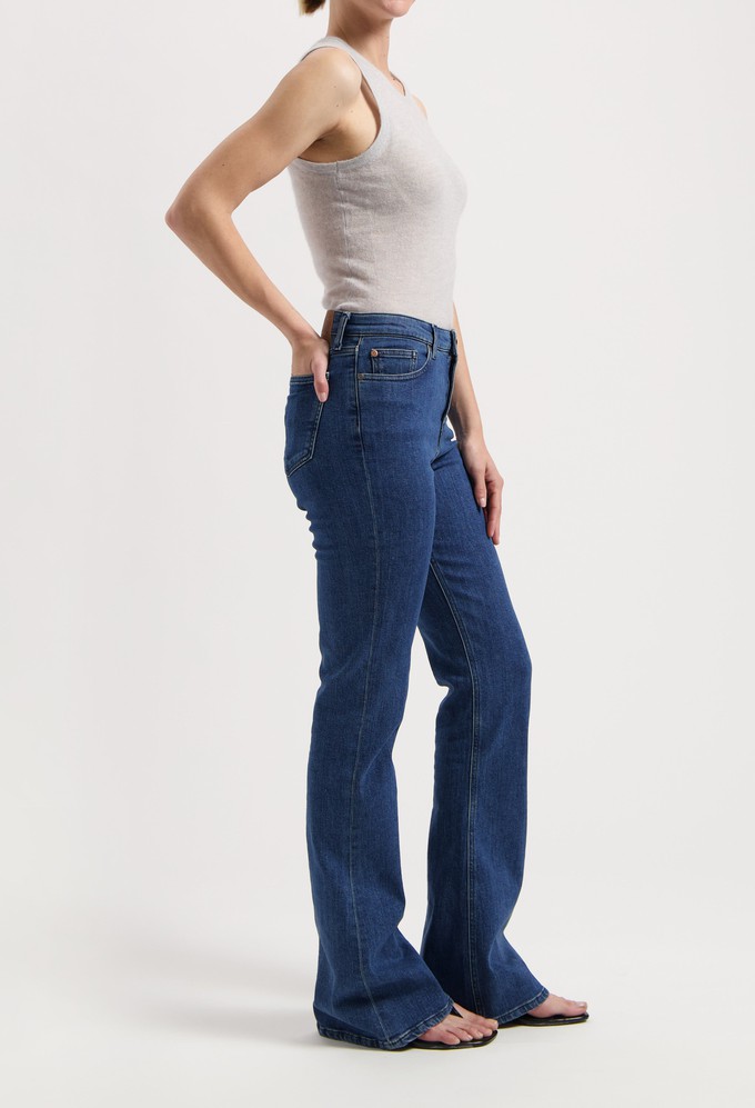 Isy High Flared - Stone Indigo from Mud Jeans