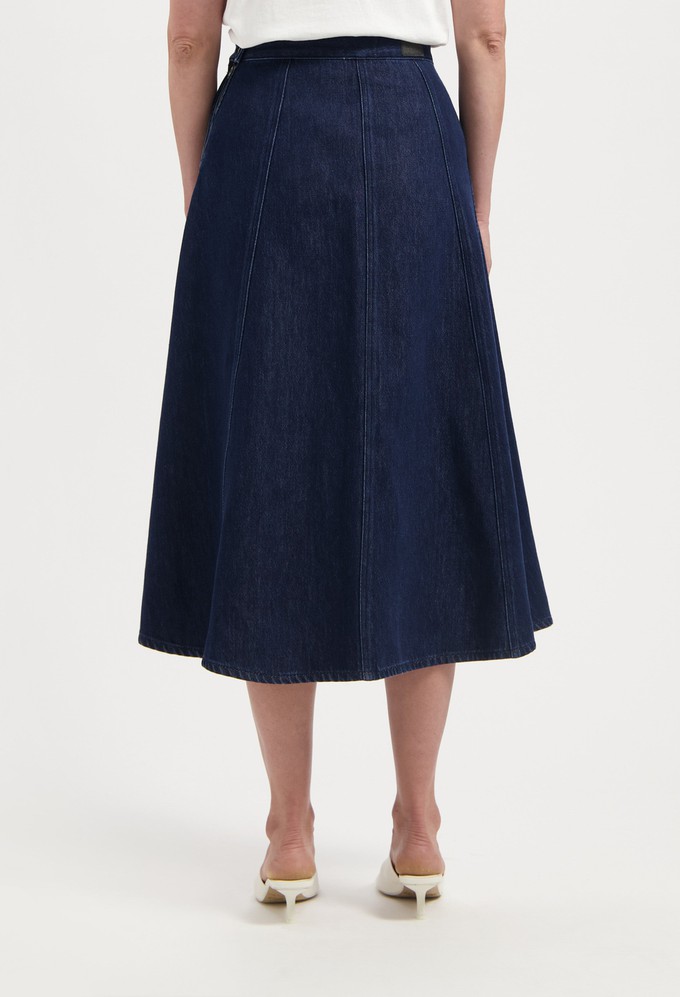 Mae Panel Skirt - Stone Indigo from Mud Jeans