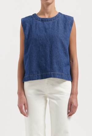 Noa Top - Stone Indigo from Mud Jeans