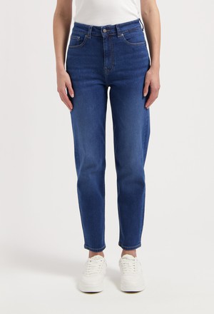 Mams High Tapered - Stone Indigo from Mud Jeans