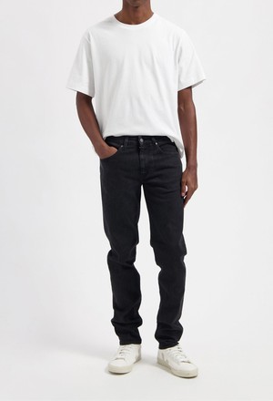 Dunn Low Tapered - Stone Black from Mud Jeans