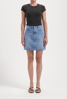 Audry Mini Skirt - Light Stone Vintage via Mud Jeans