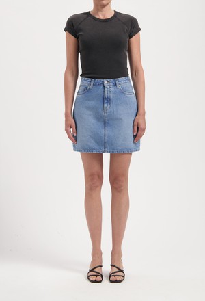 Audry Mini Skirt - Light Stone Vintage from Mud Jeans
