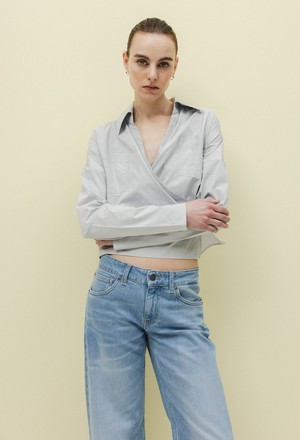 Cleo Mid Loose - Light Stone Vintage from Mud Jeans
