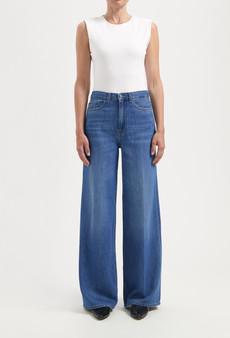 Sara High Loose Flow - Medium Vintage Stone via Mud Jeans