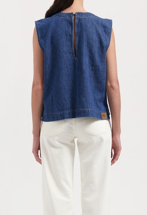 Noa Top - Stone Indigo from Mud Jeans