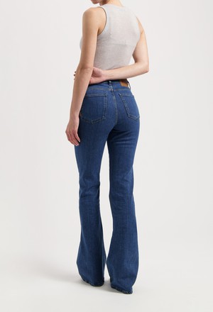Isy High Flared - Stone Indigo from Mud Jeans