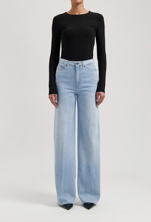 Sara High Loose Flow - Stone Vintage from Mud Jeans