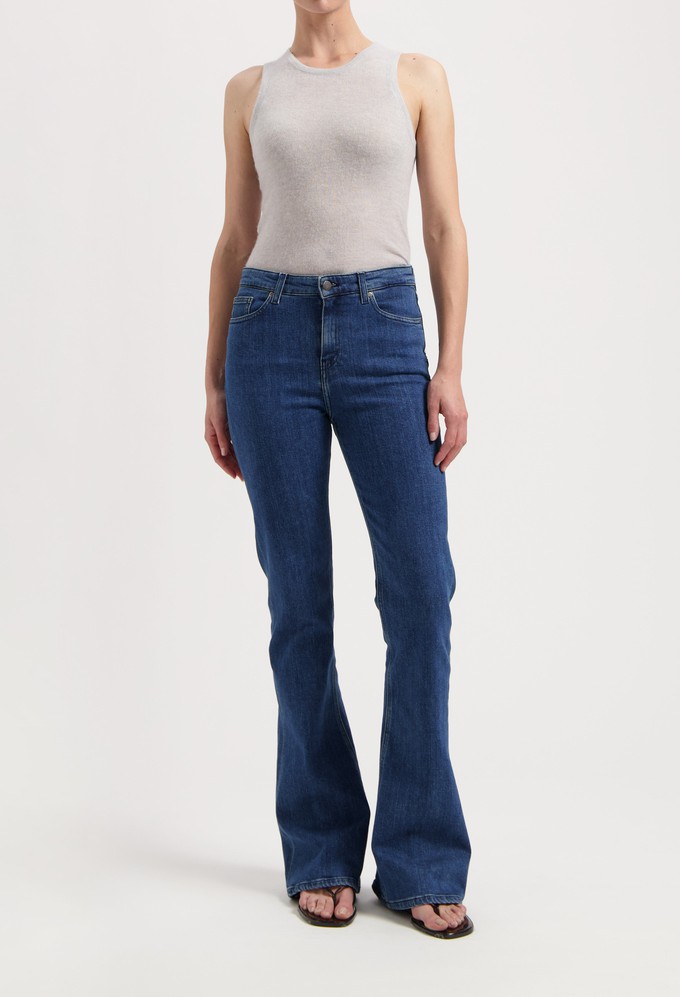 Isy High Flared - Stone Indigo from Mud Jeans