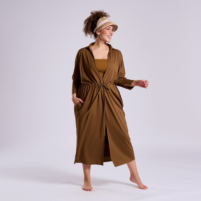 brown dress project Austin Convertible Maxi Dress in brown| Mocha brown Oversized Maxi Dress |  Guest wedding dress