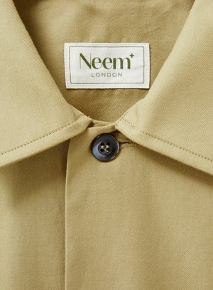Regenerative Cotton Khaki Shirt Jacket from Neem London