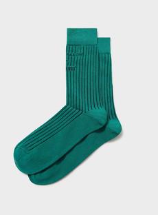 Recycled Men's Socks - Green via Neem London