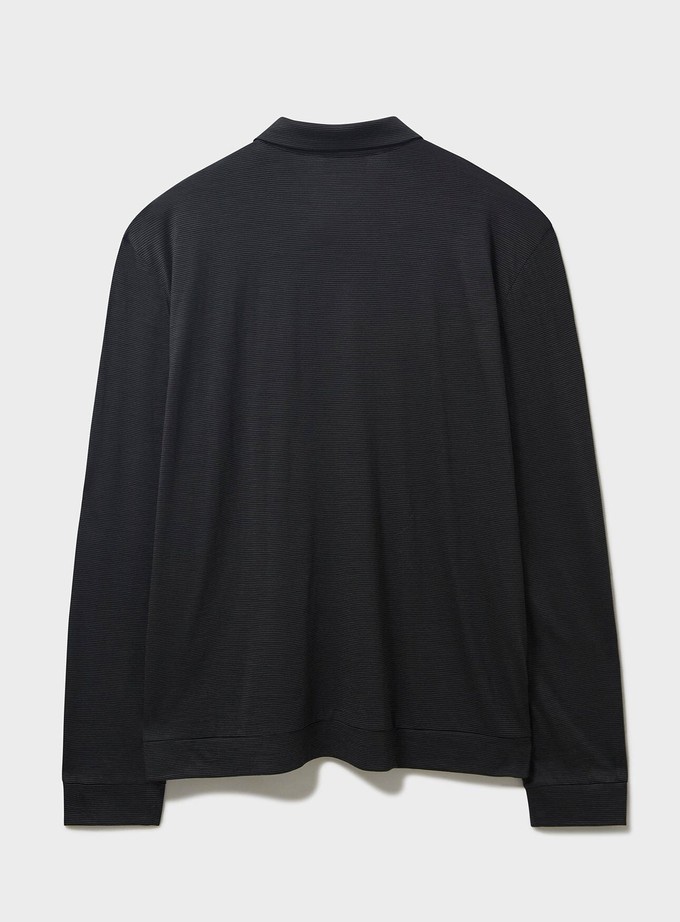 ZQ Merino Wool Olive Stripe Overshirt from Neem London
