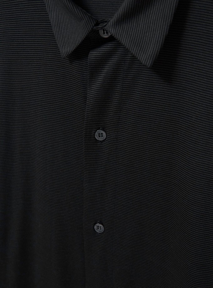 ZQ Merino Wool Olive Stripe Overshirt from Neem London