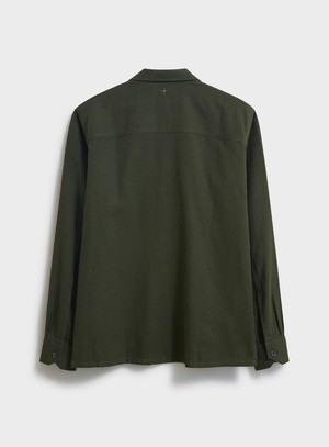Recycled Italian Green Flannel Shirt Jacket from Neem London