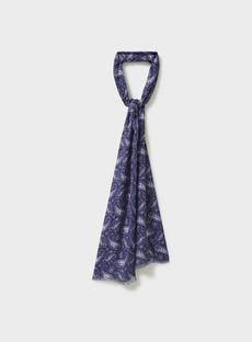 Biodegradable Italian Tencel Blue Paisley Neck Scarf via Neem London