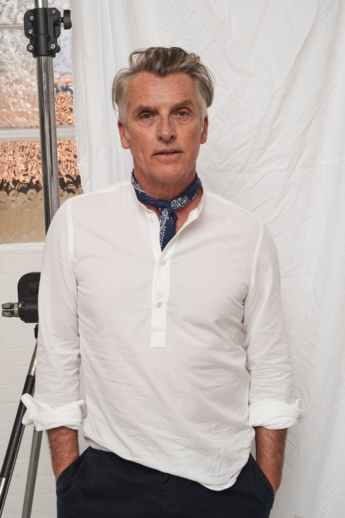 Recycled White Popover Nehru Collar Shirt from Neem London
