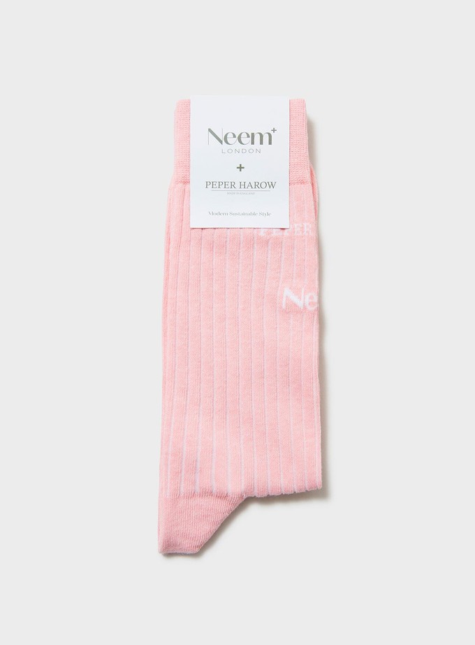 Recycled Men's Socks - Pink from Neem London