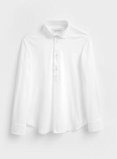 Recycled Italian White Popover Shirt via Neem London