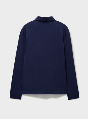 ZQ Merino Wool Steel Blue Jersey Shirt from Neem London