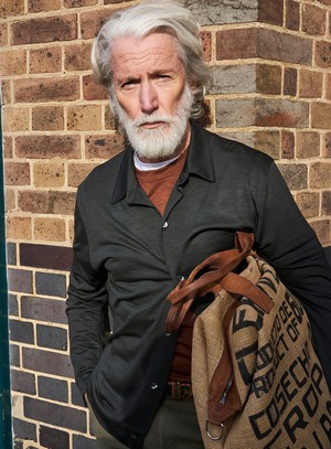 ZQ Merino Wool Olive Stripe Overshirt from Neem London