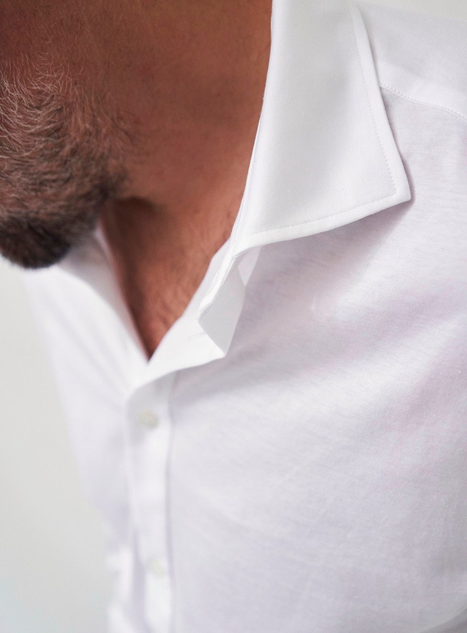 Recycled Italian White Popover Shirt from Neem London