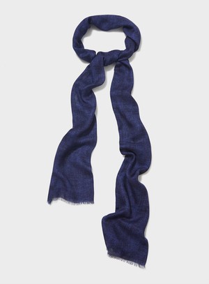 Italian Tencel Biodegradable Blue Semi-Plain Scarf from Neem London
