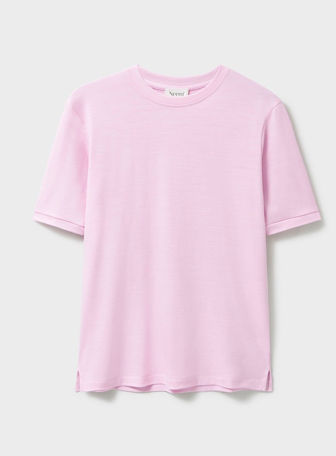 ZQ Merino Wool Jersey Pink Neem T-Shirt from Neem London