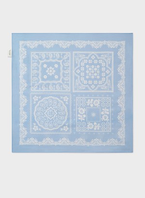 Cotton & Cashmere  Sky Print Como Bandana from Neem London