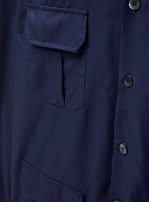Regenerative Cotton Navy Overshirt from Neem London