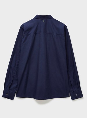 Regenerative Cotton Navy Overshirt from Neem London