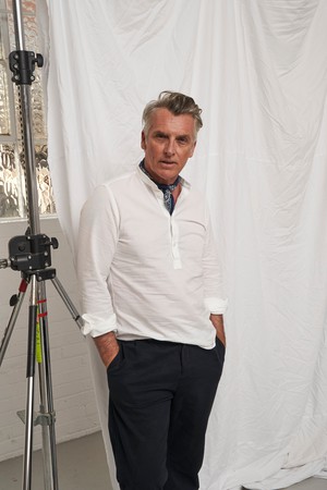 Recycled White Popover Nehru Collar Shirt from Neem London