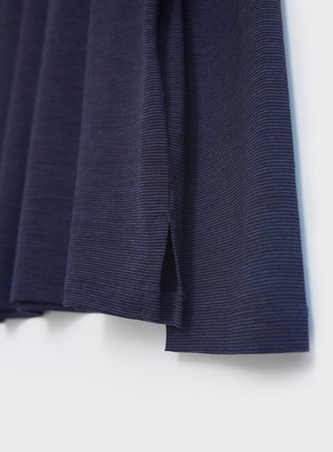 ZQ Merino 120s Super Fine Navy Stripe Long Sleeve Polo from Neem London