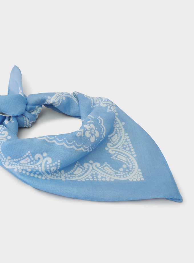 Cotton & Cashmere  Sky Print Como Bandana from Neem London