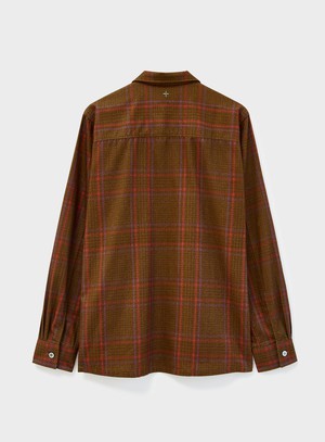 Recycled Flannel Chocolate Check Spitalfields Overshirt from Neem London