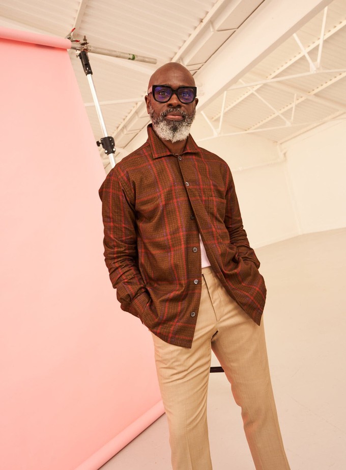 Recycled Flannel Chocolate Check Spitalfields Overshirt from Neem London
