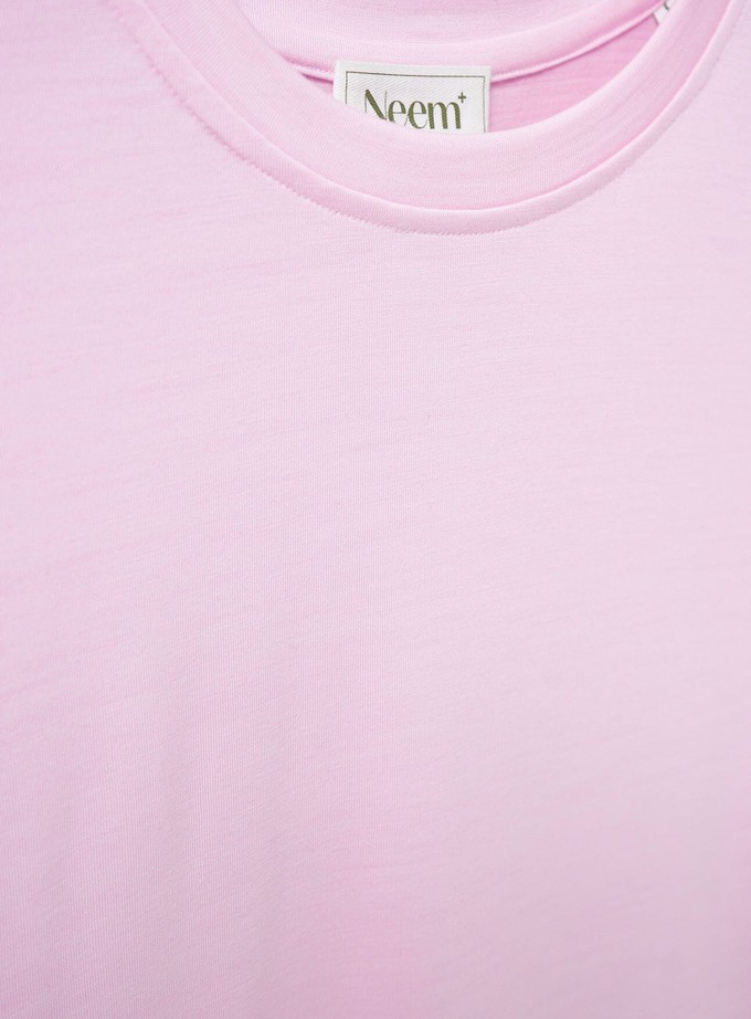 ZQ Merino Wool Jersey Pink Neem T-Shirt from Neem London