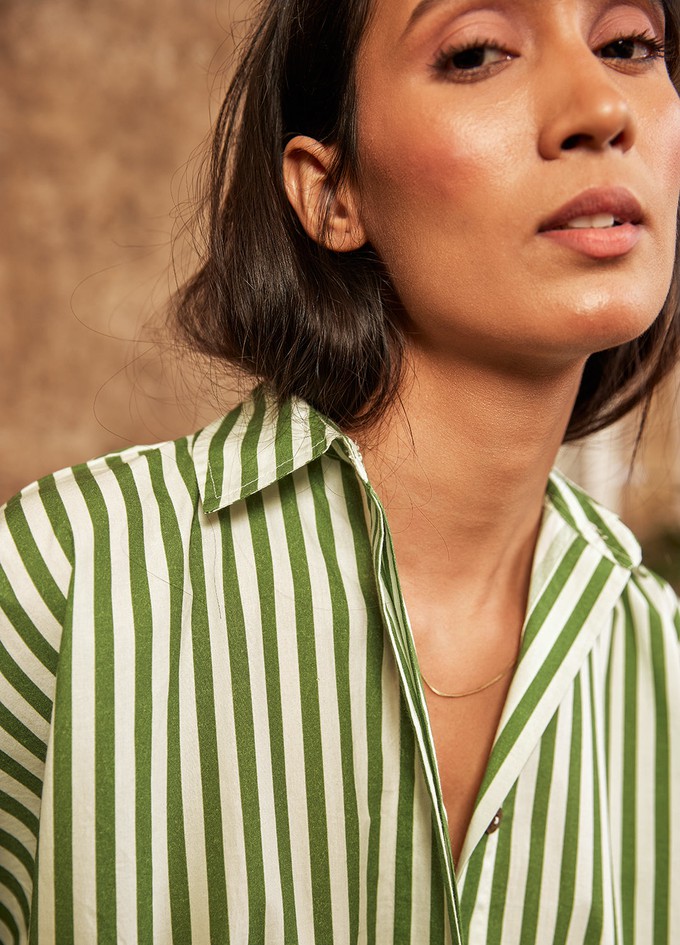 Olive Stripe Shirt Dress from No Nasties