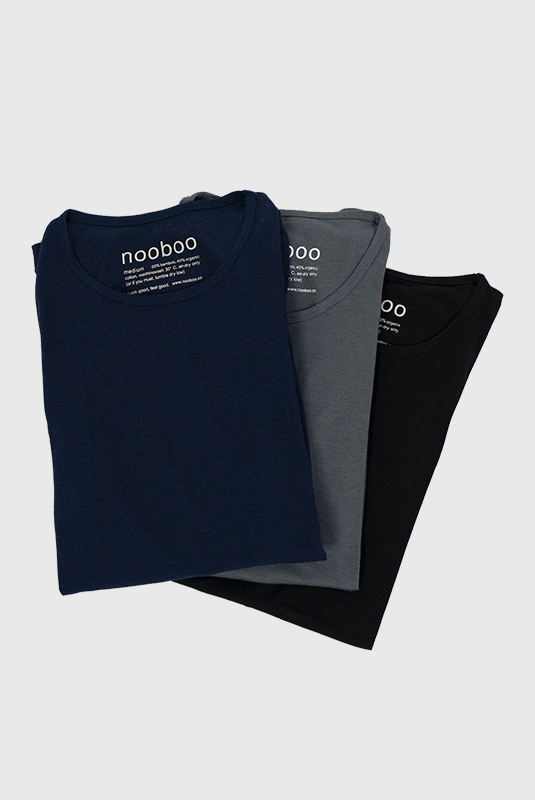 3-Pack Nooboo Luxe Bamboo T-Shirts - 555 g from Nooboo