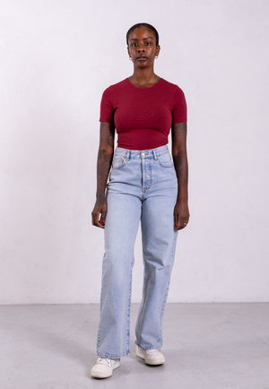 Organic Cotton Crew T-Shirt, Ruby Wine from Not Basics